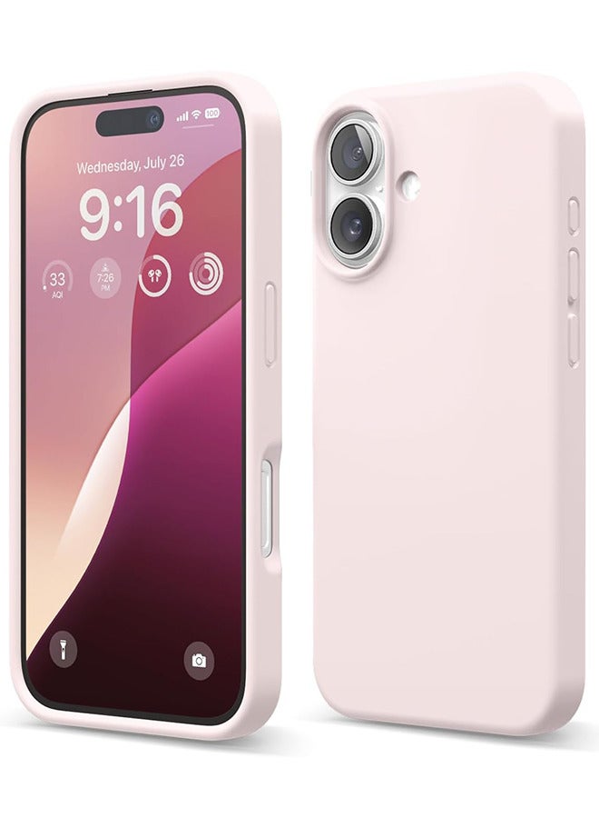 iPhone 16 Plus Mobile Case Cover with Soft Liquid Silicone Protection Anti-Scratch Shockproof Accessories with Microfiber Lining,Slim Protective Back Cover with Comfortable Hold Touch Feeling and Anti-fingerprint