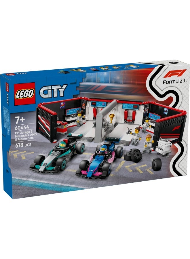 LEGO LEGO - City F1 Garage & Mercedes-AMG & Alpine Cars 678 Pieces - 60444 - Image 1