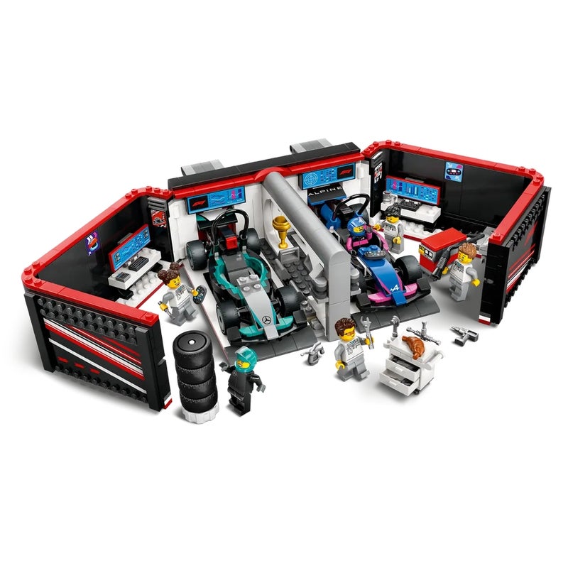 LEGO - City F1 Garage & Mercedes-AMG & Alpine Cars 678 Pieces - 60444 - Image 4