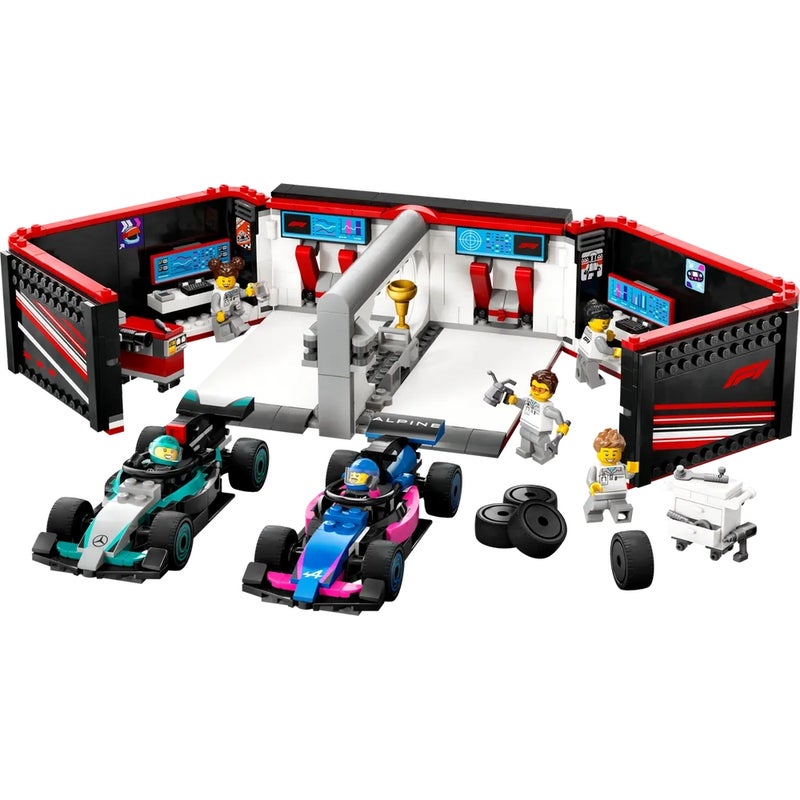 LEGO - City F1 Garage & Mercedes-AMG & Alpine Cars 678 Pieces - 60444 - Image 3