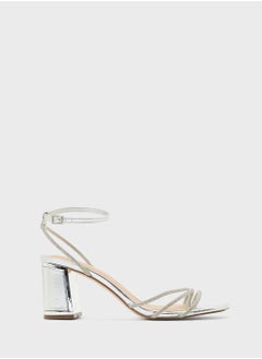 Truffle Ankle Strap Diamante Strap Block Heel Sandal  - Image 1