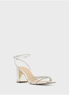 Truffle Ankle Strap Diamante Strap Block Heel Sandal  - Image 2