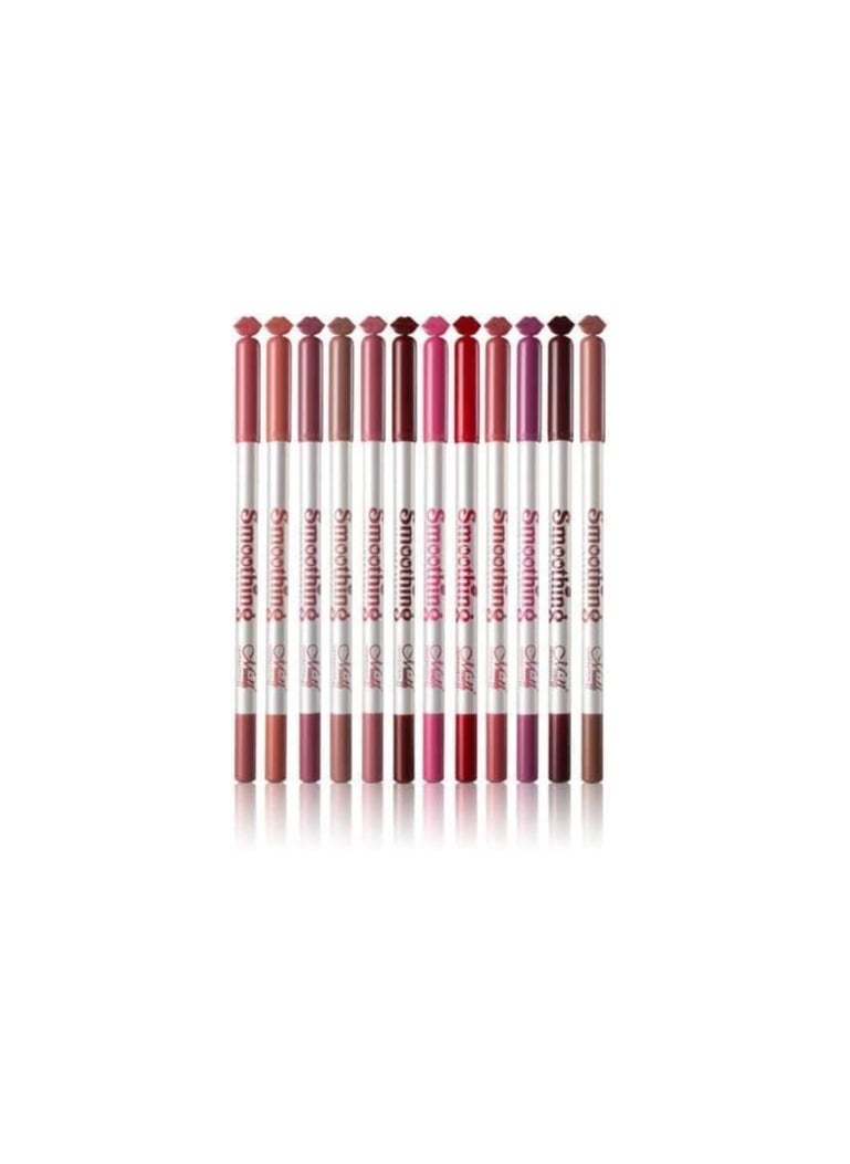 Menow - 12 Piece Multicolor Lip Liner Set by Menow Define Your Style - Image 1