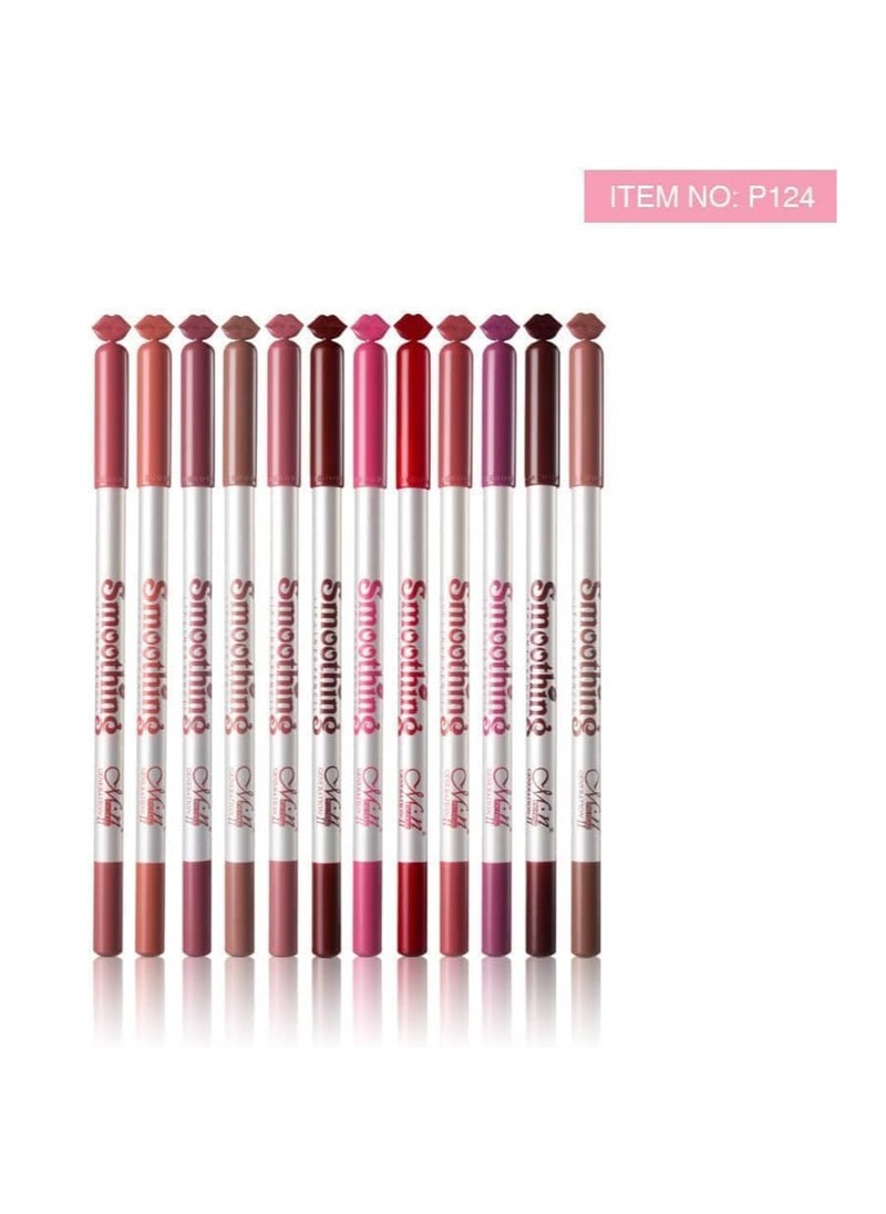 Menow - 12 Piece Multicolor Lip Liner Set by Menow Define Your Style - Image 1