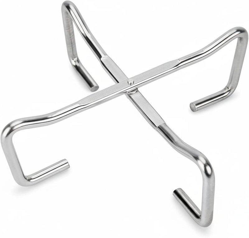 Heavy Duty Folding Dutch Oven Lid Stand Multi Functional Silver - Image 1