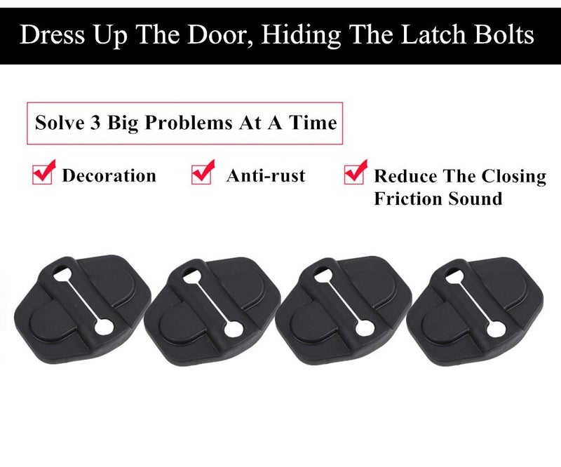 YOCTM غطاء زخرفة قفل الباب YOCTM لسيارة جيب رانجلر JL JLU 4XE 2018-2025 غير محدود صحراوي رياضي روبكون غلادياتور JT (4 أبواب) (عبوة من 6 قطع) - Image 4