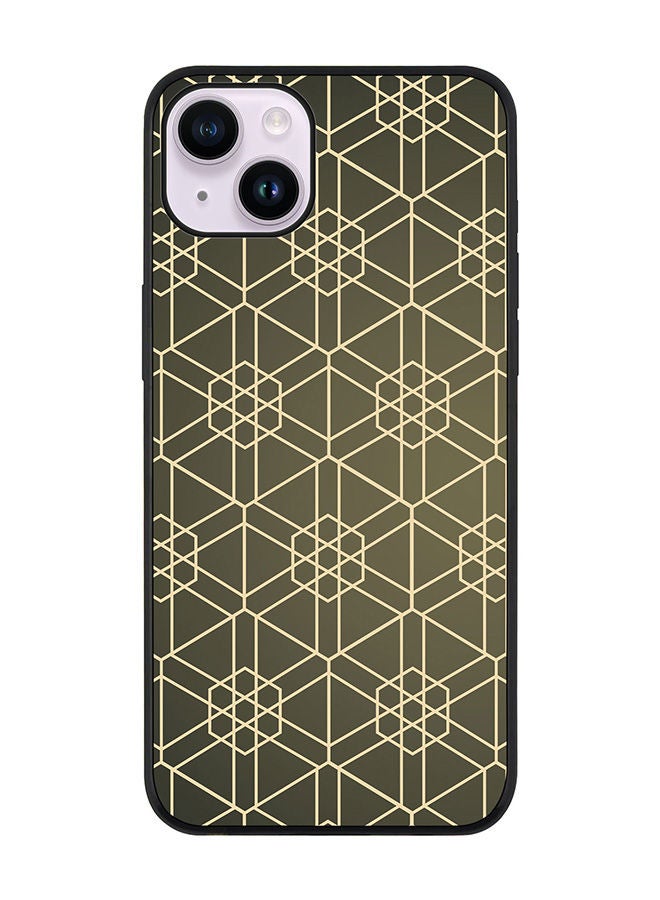 Stylizedd Rugged Black edge case for Apple iPhone 14 Slim fit Soft Case Flexible Rubber Edges Anti Drop TPU Gel Thin Cover - Hexarab - Image 1