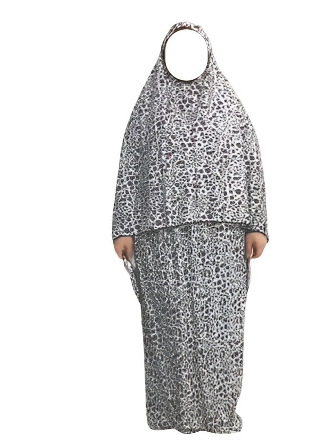 ماركة غير محددة - طقم اسلامي مكون من تنورة وحجاب طويل يغطي الجسم بشكل كامل ثوب الصلاة للنساء - Image 1