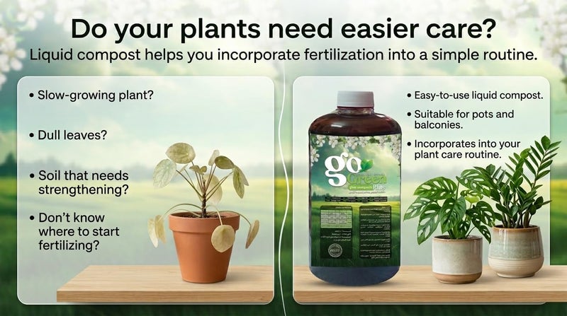 Go Green Plus Organic Liquid Compost Plant Growth Fertiliser 1 Litre - Image 4