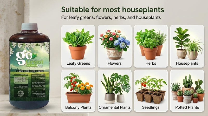 Go Green Plus Organic Liquid Compost Plant Growth Fertiliser 1 Litre - Image 3