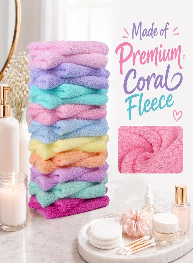 UNIMADE UNIAMDE Makeup Remover Cloth, 20 Pack Super Soft & Highly Absorbent Face Towels for Cleansing, 7" x 9" Facial Cloths - Multicolor - Image 3