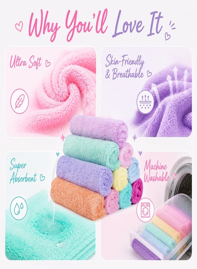 UNIMADE UNIAMDE Makeup Remover Cloth, 20 Pack Super Soft & Highly Absorbent Face Towels for Cleansing, 7" x 9" Facial Cloths - Multicolor - Image 5