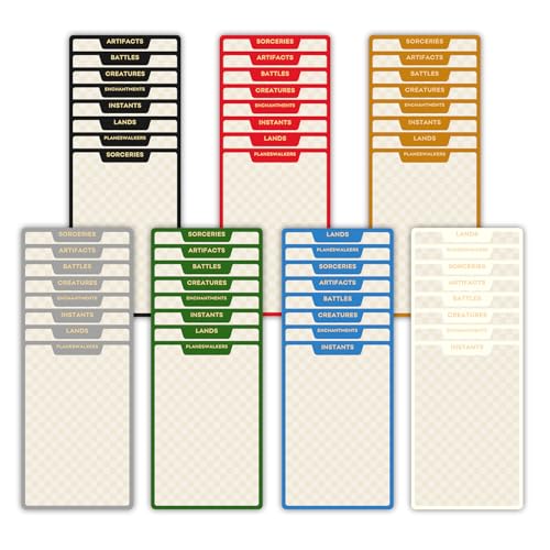 Fageverld MTG Card Dividers for Storage Boxes MTG Deck Box Dividers Trading Card dividers 2 Packs - Image 1
