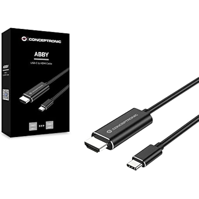 Conceptronic ABBY04B USB-C TO HDMI 4K30HZ 2.00M ADAPTER CABLE - Image 2