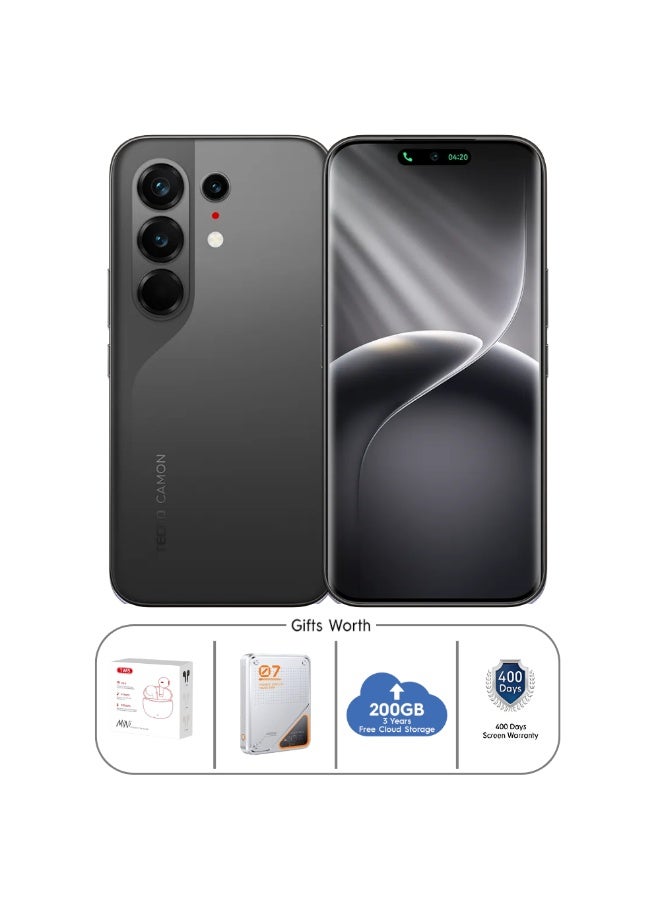 TECNO CAMON 50 Ultra 5G Dual SIM Moonshadow Black 12GB RAM 256GB With Gifts - Middle East Version - Image 1
