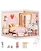 Rolife Super Creator Series DIY Mini Lovely Pink Bedroom Dollhouse House Kit Bulid Scenary for Action Collectible Figures Creative Gifts for Women Kids Adults - Image 3