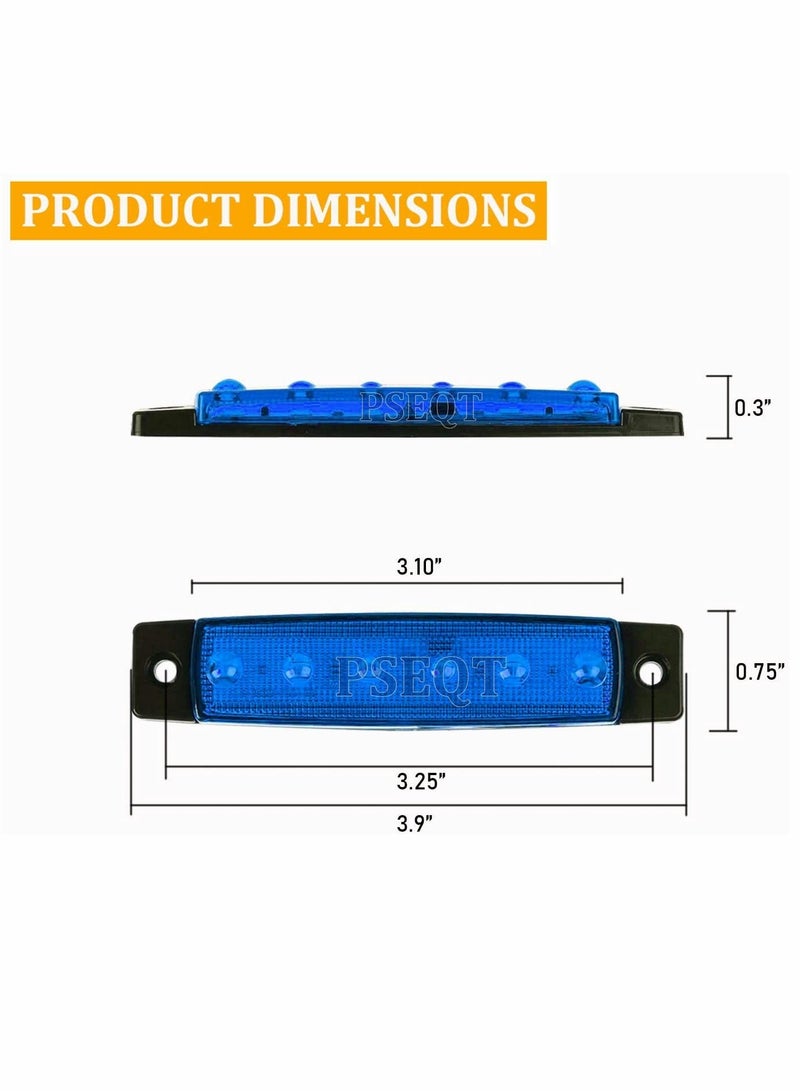 Car Lights, LED Rock Strip Lights, Car Exterior Underglow Wheel, Fender Well Lighting Kits, Waterproof, for Golf Cart Wrangler Offroad Truck RV UTV ATV Snowmobile, 10 Pcs (Blue) - Image 2