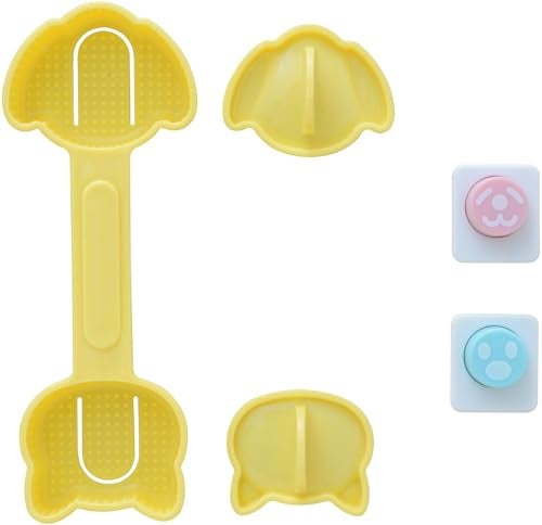 Arnest Rice Ball Dog and Cat for Kids with Seaweed Nori Cutter - Onigiri Bento Decoration Supplies Kitchen Tool DIY Mold - Japan Import - Image 1