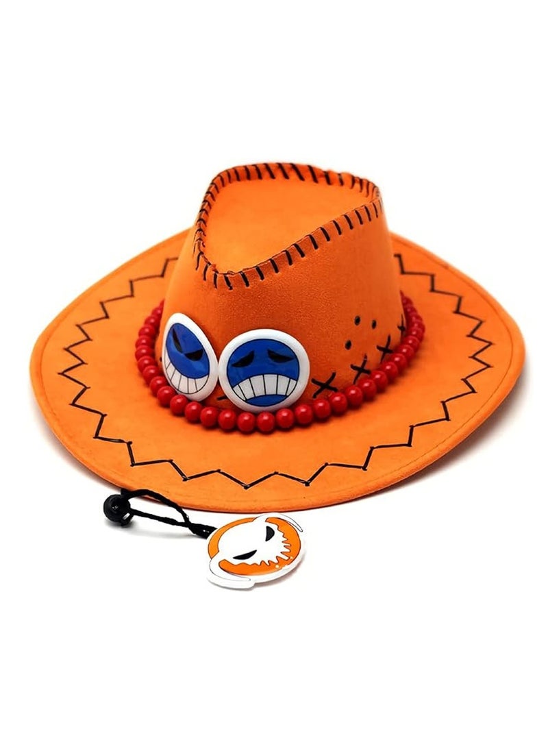 Genérico - KITAT Ace Cowboy Hat Anime One Piece Cosplay Hat Yellow - Image 1
