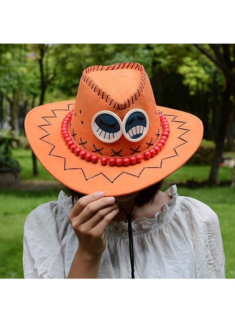 Genérico - KITAT Ace Cowboy Hat Anime One Piece Cosplay Hat Yellow - Image 1