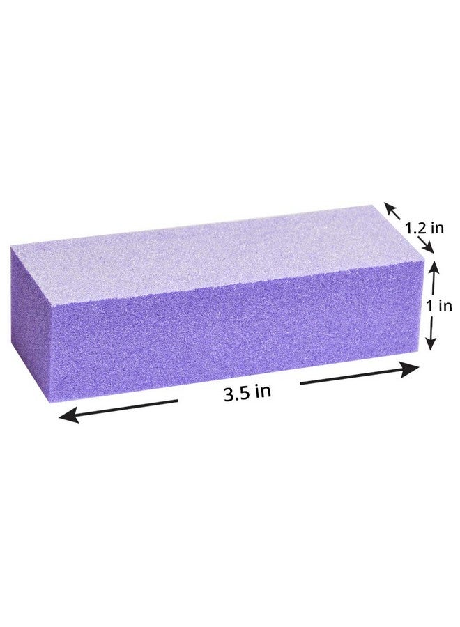 Karlash 10 Pcs Nail Buffer Sanding Block Polisher Buffing File 100/180 (Purple White) - Image 3