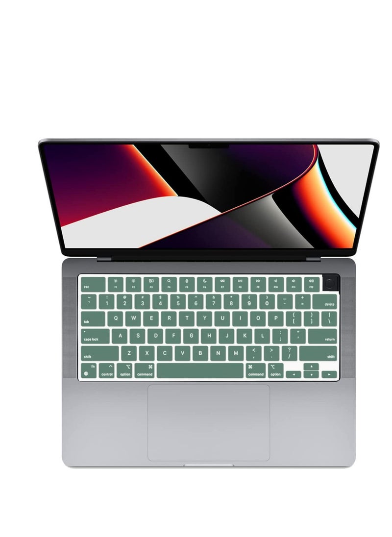 Generic Keyboard Cover Compatible with MacBook Air 13.6 M2/M3/M4 Chip A2681/A3113/A3240& 15 Macbook Air A3241/A3114/A2941, and Also Compatible with MacBook Pro 14/16 M4 M3 M2 M1 A3112 A3401 A3185 A2779 A2442 A2992 A2918 A3403 A3186 A2780 A2485 2023-2021,Protective Waterproof Silicone Skin  - Image 1