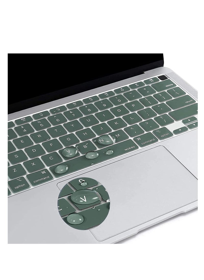 Generic Keyboard Cover Compatible with MacBook Air 13.6 M2/M3/M4 Chip A2681/A3113/A3240& 15 Macbook Air A3241/A3114/A2941, and Also Compatible with MacBook Pro 14/16 M4 M3 M2 M1 A3112 A3401 A3185 A2779 A2442 A2992 A2918 A3403 A3186 A2780 A2485 2023-2021,Protective Waterproof Silicone Skin  - Image 2