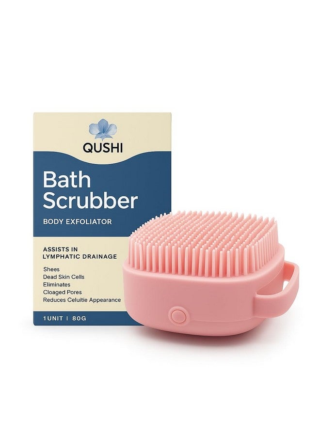 Qushi Body Scrubber with Soap Dispenser Brush, Silicone Exfoliating Brushes, Soft Body Exfoliator, Bath Loofah for Babies, Kids, Women, Men and Pets (Standard, 2, count) - Image 1