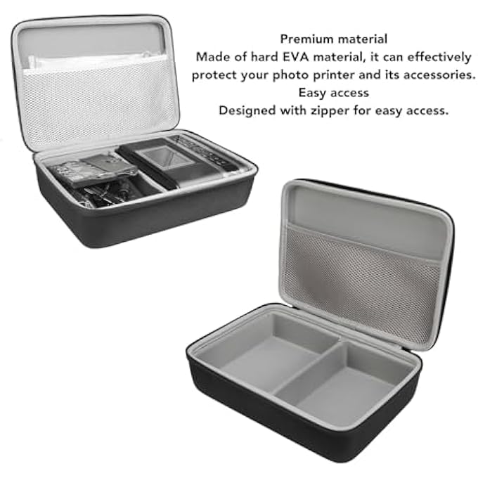 HARD STORAGE CASE FOR SELPHY CP1500 CP1300 CP1200 WIRELESS PHOTO PRINTERS, SHOCKPROOF WATERPROOF PROTECTIVE BAG FOR STORAGE PHOTO PRINTER AND ACCESSORIES - Image 3