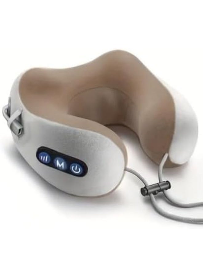 Premium Wrap-Around Neck & Shoulder Massage Belt (Brown) - Dual-Mode Shiatsu Massager with Infrared Heat - Adjustable Speed & Direction Controls - Portable Full Body Relaxation Tool for Home, Office & Travel - Image 1