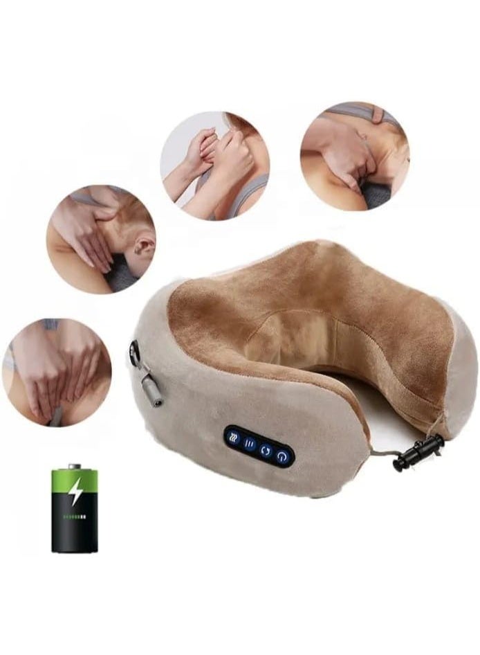 Premium Wrap-Around Neck & Shoulder Massage Belt (Brown) - Dual-Mode Shiatsu Massager with Infrared Heat - Adjustable Speed & Direction Controls - Portable Full Body Relaxation Tool for Home, Office & Travel - Image 2