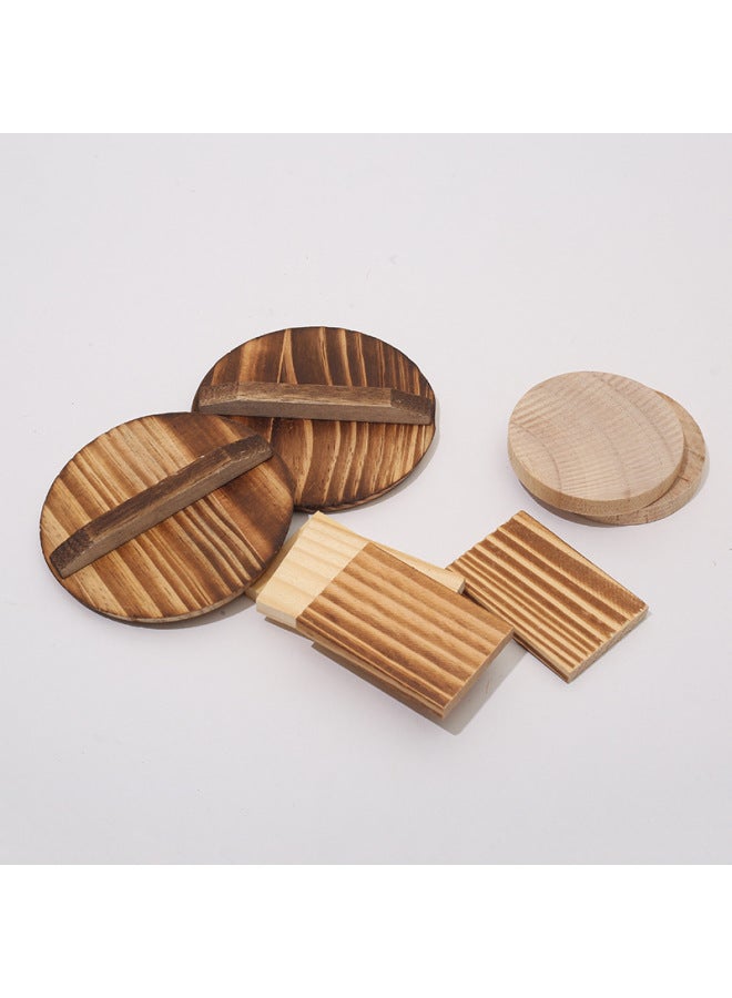 Children's Mini Kitchen Play House Toys Miniature Wooden Cabinet Table And Chair Set Simulation Small Furniture Cabinet Pot Lid-Color:Multi-compartment Cabinet
