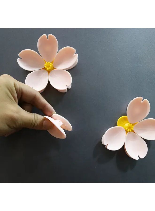 مشابك مغناطيسية لحقيبة بتصميم زهر الكرز الوردي، مغلقة طعام زخرفية لا تحتاج إلى كهرباء - Image 1