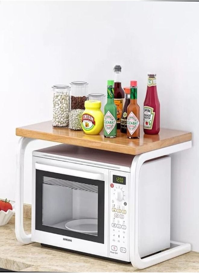 fashionhome Microwave Oven Rack Floor Standing Spice Storage Artifact 53 x 32 x 32 cm  - Image 1