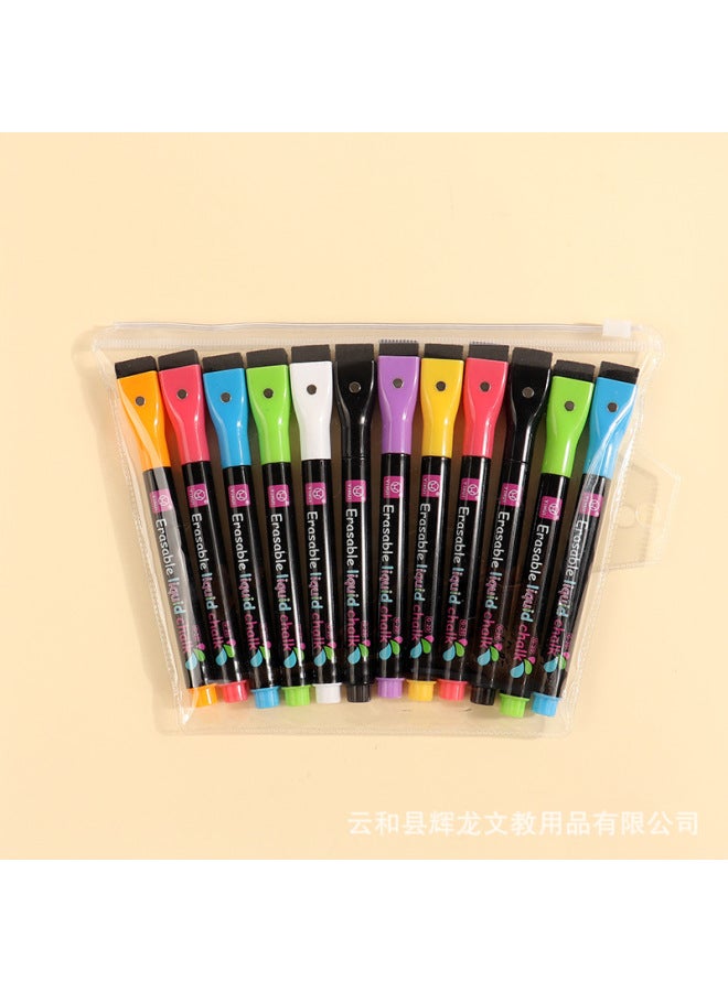 YIHUI Magnetic Erasable Light Board Pen Color Water Soluble Dustless Liquid Chalk Led Blackboard Highlighter Printable Log - Image 1