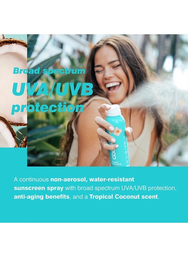 COOLA Organic Sunscreen SPF 30 Sunblock Spray, Dermatologist Tested Skin Care for Daily Protection, Vegan and Gluten Free, Tropical Coconut, 6 Fl Oz - Image 4