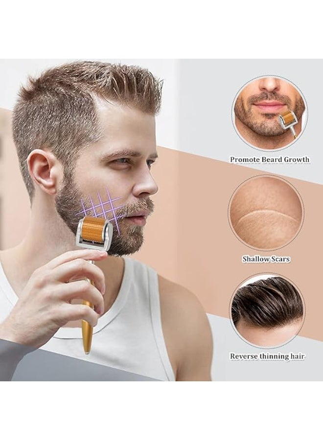 زد جي تي اس رولر ديرما بالإبر الدقيقة والتيتانيوم للعناية بالبشرة للوجه والجسم – يساعد على نمو الشعر ولحية الرجال وتقليل تساقط الشعر (1.5 ملم) - Image 3