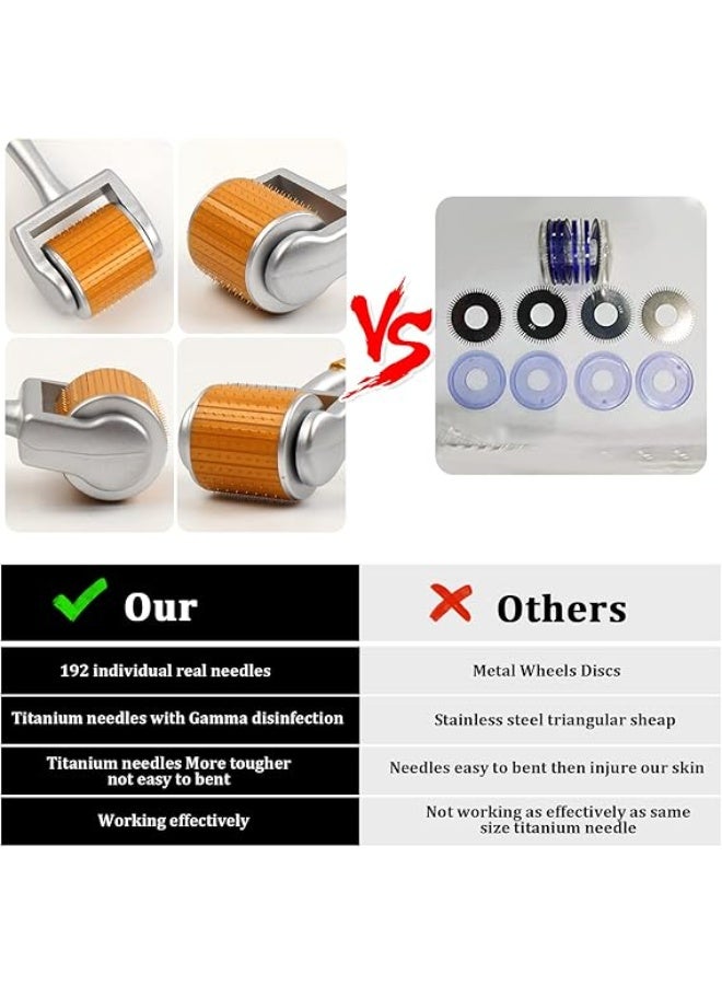 زد جي تي اس رولر ديرما بالإبر الدقيقة والتيتانيوم للعناية بالبشرة للوجه والجسم – يساعد على نمو الشعر ولحية الرجال وتقليل تساقط الشعر (1.5 ملم) - Image 5