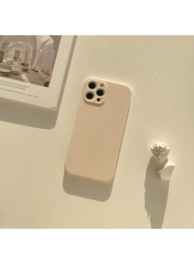 NIBEMINENT Simplicity And Pure Colors Protective TPU Case Cover For iPhone 15 Pro Max, Antique White