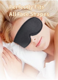 HieerBus Sleep Mask, 3D Eye Mask for Sleeping, Women Men Side Sleeper, No Eye Pressure 100% Blocking Light Sleeping Mask with Adjustable Strap Blindfold Yoga, Traveling, Nap, Black  - Image 4