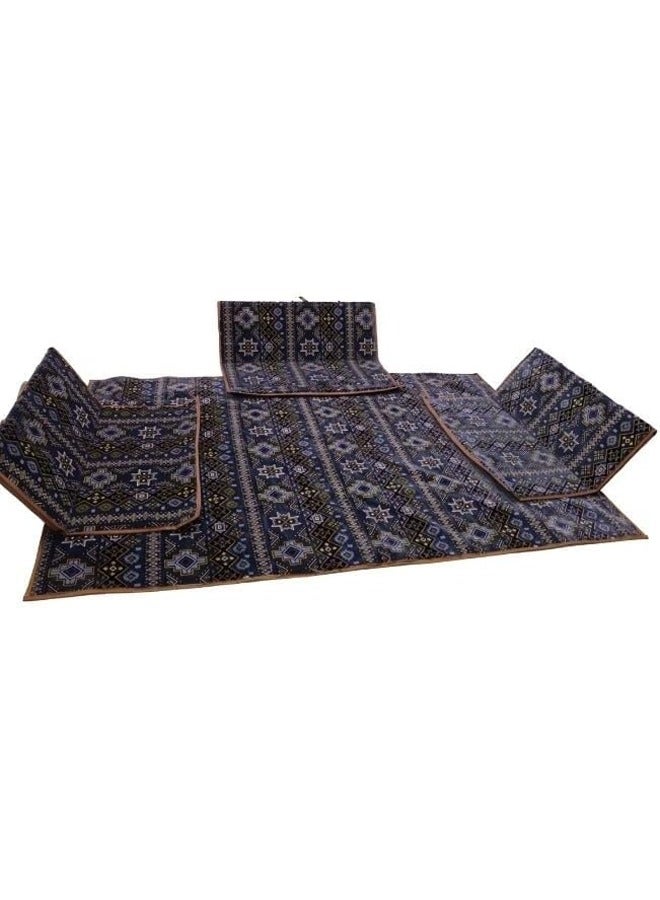A heritage floor seating set consisting of 9 pieces, suitable for travel, land trips, and the garden. A ground camping mattress set with four perches and 4 chairs, 120 cm in size, and a high-quality cloth rug, 2*2 meters in size, sufficient for 8 people. - Image 4