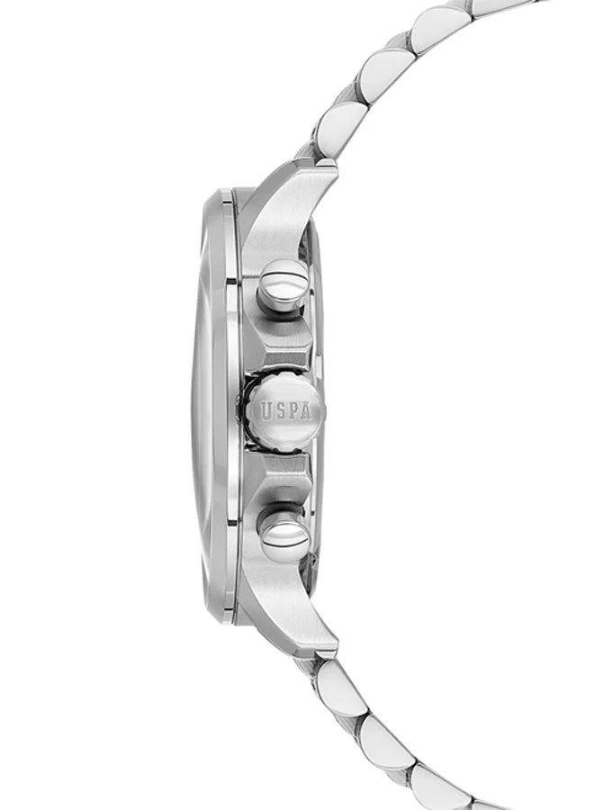 U.S. Polo Assn. New Stainless Steel Bracelet Quartz Multifunction Watch for Men, 43mm