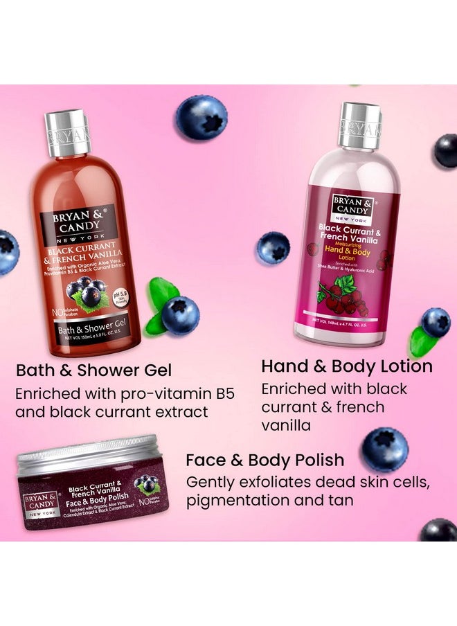 BRYAN & CANDY Bryan & Candy Black Currant And French Vanilla Heart Combo Kit Gift Set For Women and Men | Shower gel, Hand & body Lotion, Body Polish, Loofah| 100% Vegan,Skin-Friendly pH 5.5 for All Skin Types,SLS & Paraben Free |Pack of 3  - Image 4