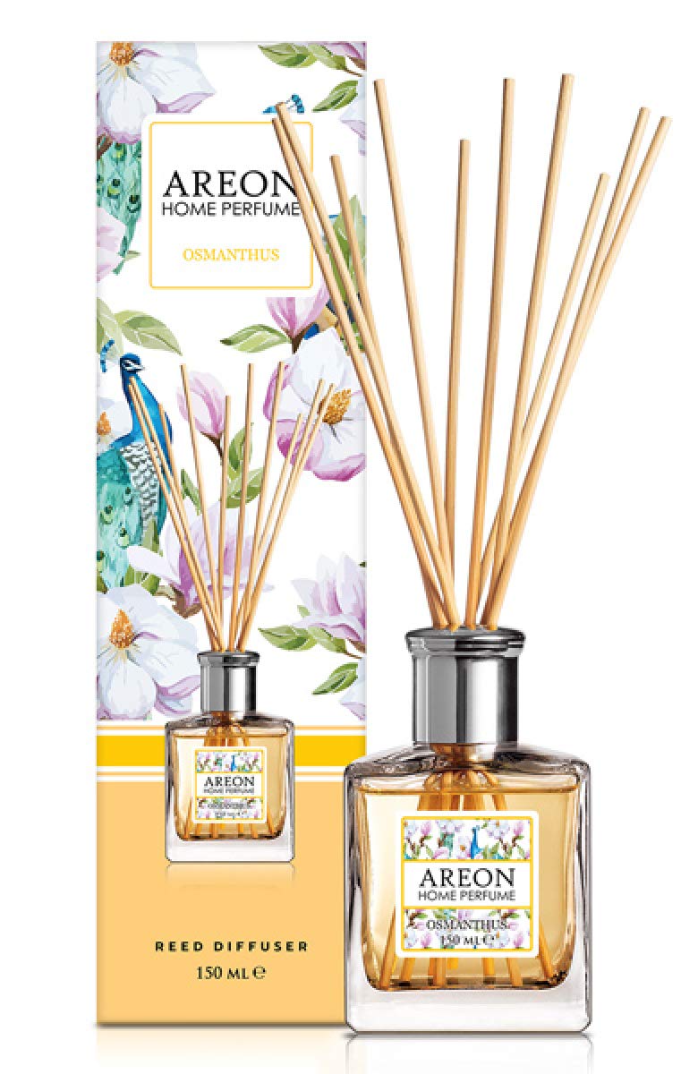 Areon Home Luxury Perfume Reed Diffuser  10 Rattan Reeds Osmanthus 150 ml