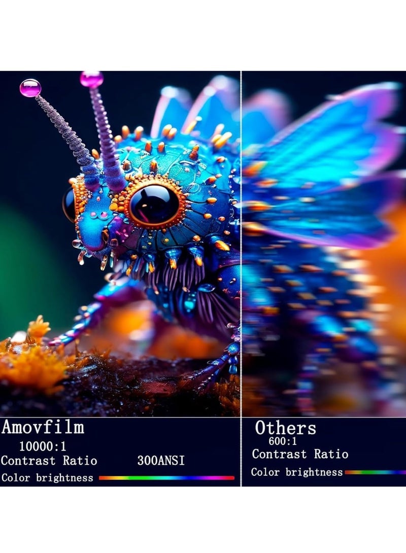 Smartbarry Smartbarry 4K 1080P Mini Projector with WiFi & Bluetooth Portable Premium Android OS Projector, 210° Rotatable Stand, 8000+ Built-in Apps, Dust Removal & Heat Dissipation Design for Home Theater, Office, Gaming and Business - Image 4