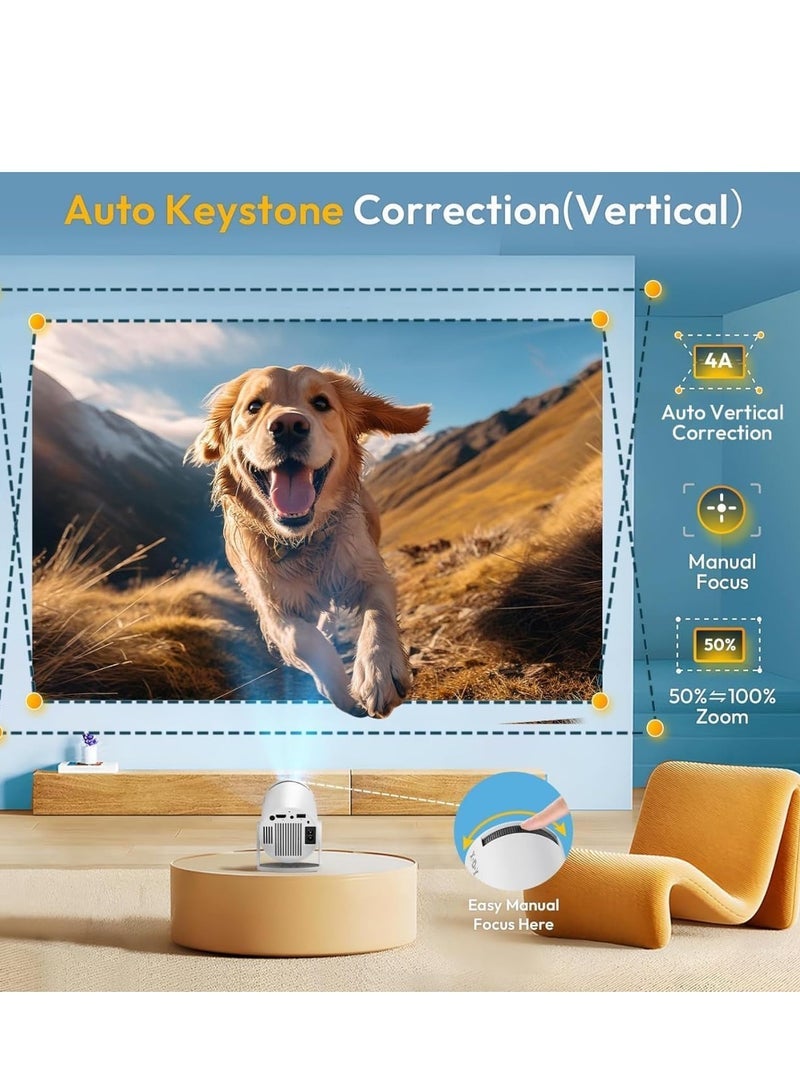 Smartbarry Smartbarry 4K 1080P Mini Projector with WiFi & Bluetooth Portable Premium Android OS Projector, 210° Rotatable Stand, 8000+ Built-in Apps, Dust Removal & Heat Dissipation Design for Home Theater, Office, Gaming and Business - Image 5