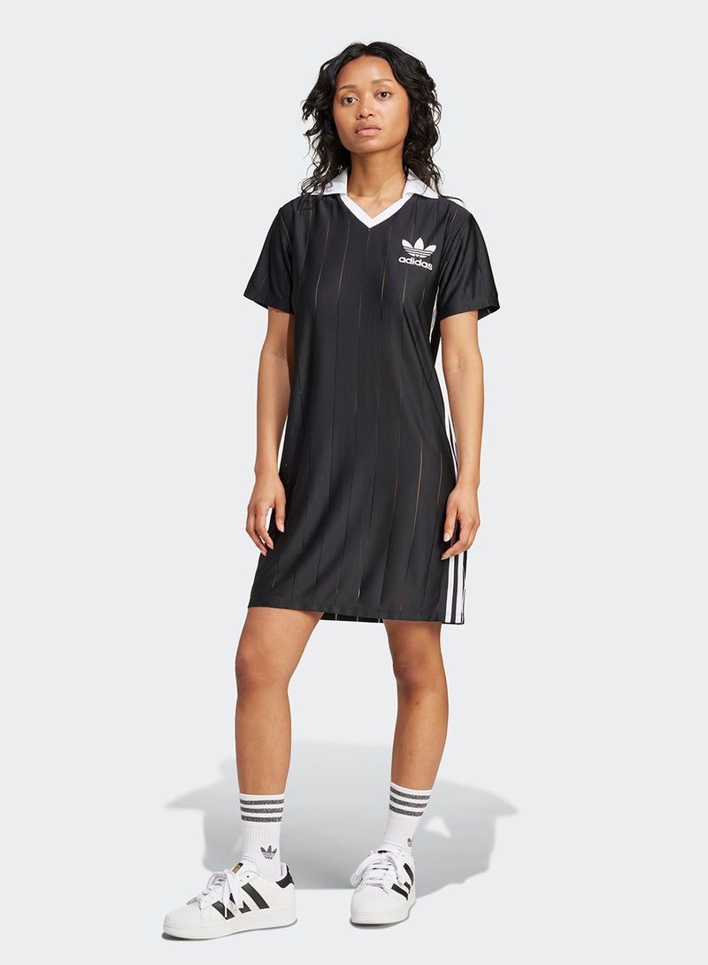 adidas Originals Striped Mini Dress - Image 1