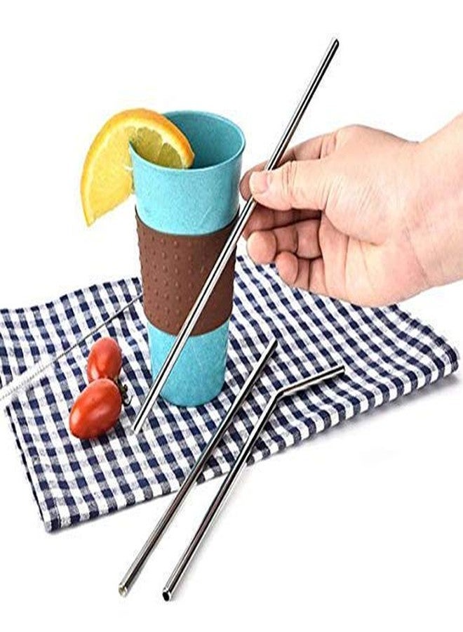 EAYIRA Reusable Stainless Steel Drinking Straws (2 Bend & 2 Straight Straws, 1 Brush - Image 4