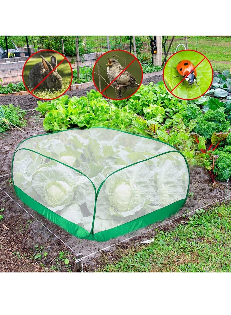 Excefore Upgraded Garden Netting- 40 × 40 × 20 Inches Pop-up Plant Covers Net for Garden Protection- Ultra Fine Garden Mesh Netting Protection from Bird Pest Barrier Net Row Cover for Plant Fruit Vegetable - Image 4