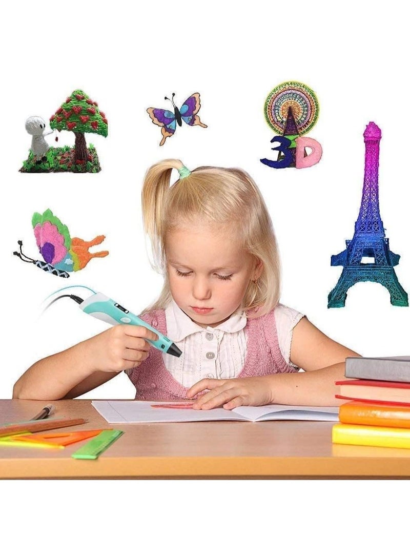 DubaiGallery Digital Display Intelligent 3D Printing Pen High Temperature 3D Graffiti Painting Pens with USB Cable Purple - Image 4